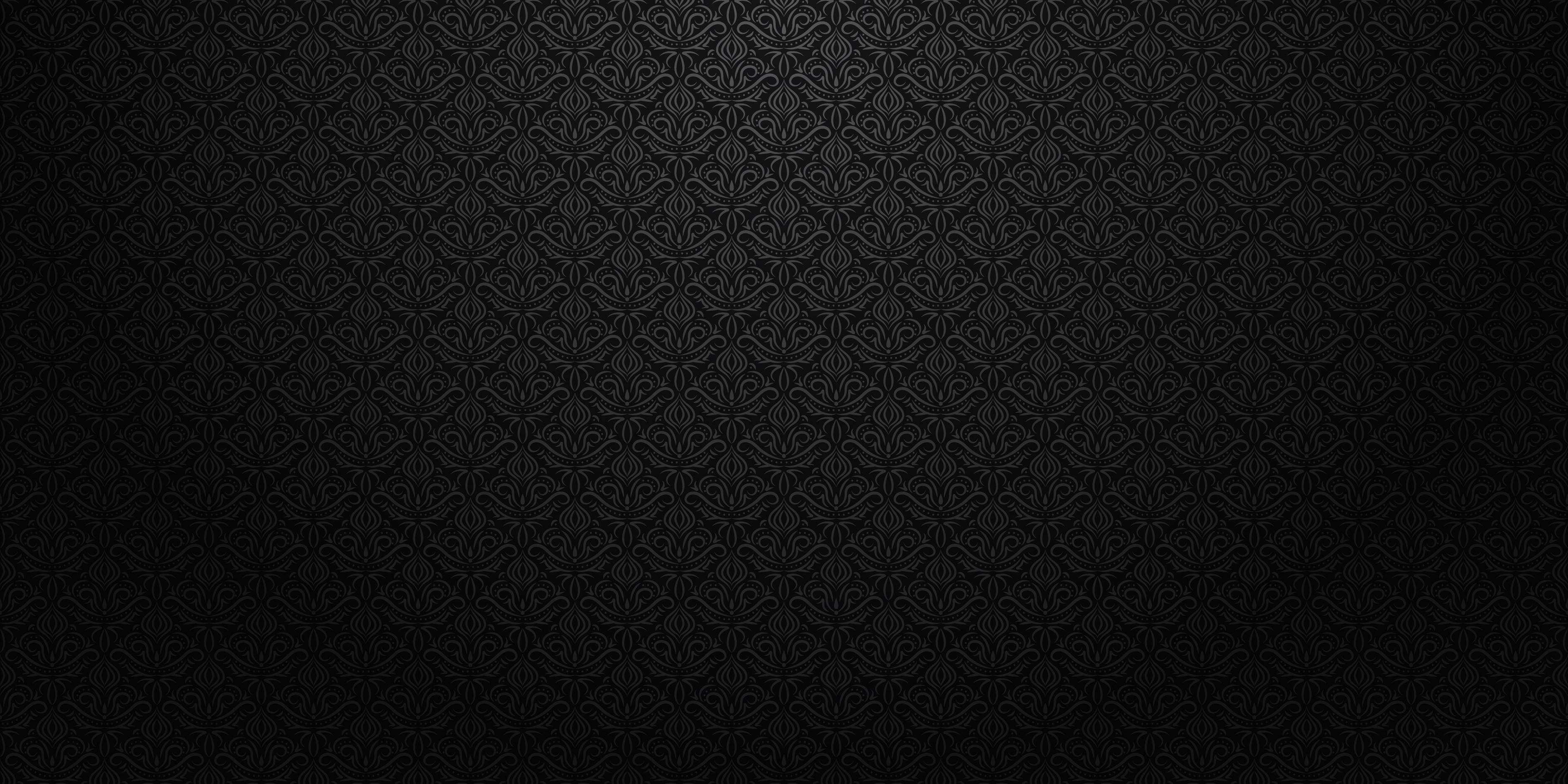 Seamless Victorian Pattern Dark Black Texture